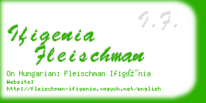 ifigenia fleischman business card